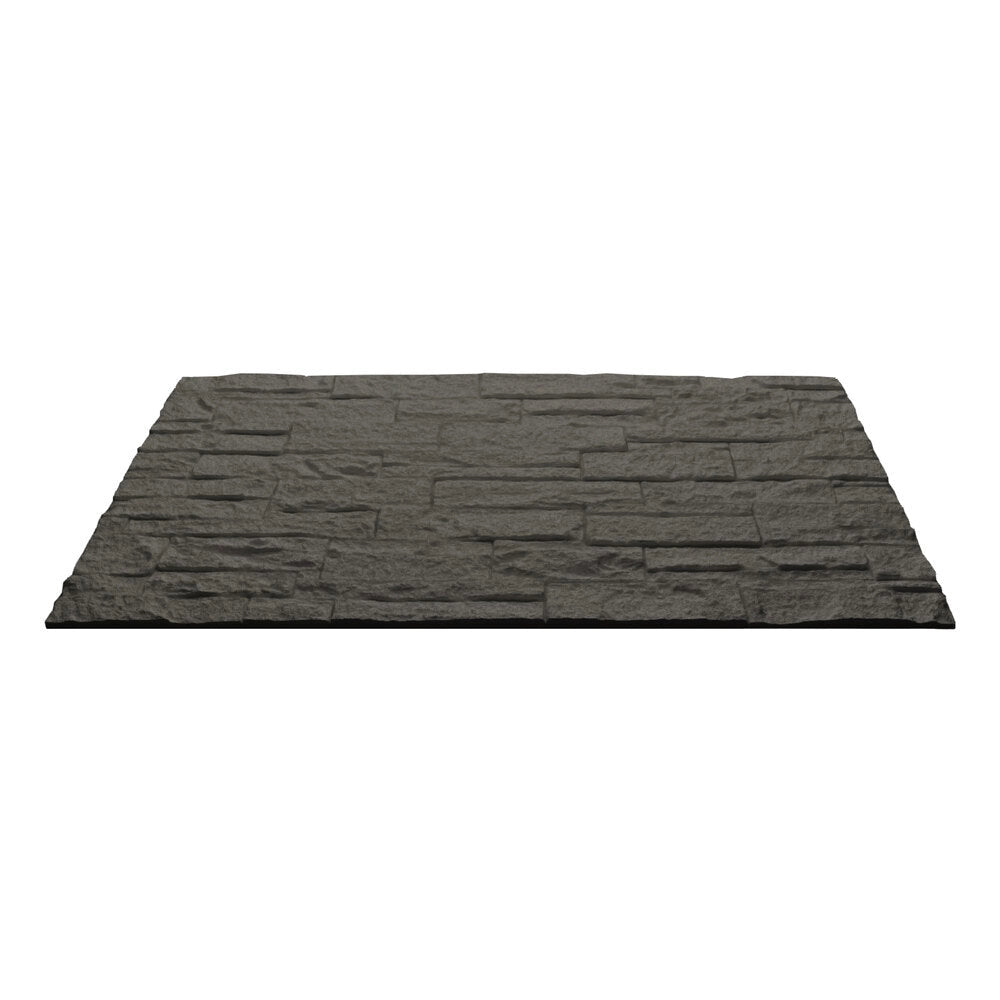 Set 12 Pannelli Decorativi Area 8,6 mq 120x60x2,5 cm Rivestimento Murale Effetto Mattoni in Pietra 3D in PU Grigio