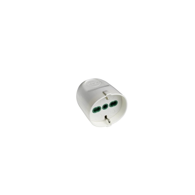 81050 Presa 2P+T 16A Bipasso Italo/Tedesca Bianca