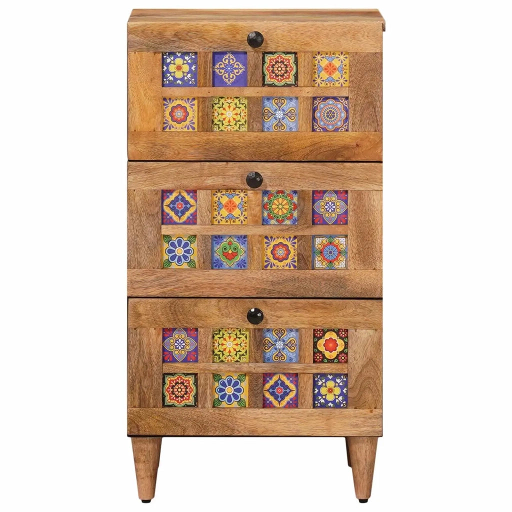 Credenza Naturale 40 x 33 x 75 cm Legno di mango massello 4018283