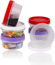 6 confezioni di contenitori alimentari 300 ml contenitori piccoli con coperchi in plastica riutilizzabili per freezer lavastoviglie frutta yogurt marmellata biscotti (blu/rosa/bianco)