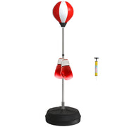 Punching Ball ¨C zephmum ¨C Rosso e Bianco, Altezza Regolabile 126-144 cm