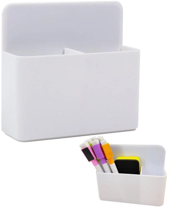 Organizzatore per ufficio - magnetico - 4 contenitori - Robusto ABS - fino a 12 pennarelli - piede magnetico robusto - Pennarelli contenitore