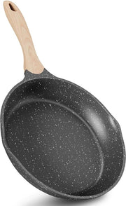 Padella in alluminio 20 cm - grande e robusta - padella inductiva duratura - con strato anticaderente - colore grigio