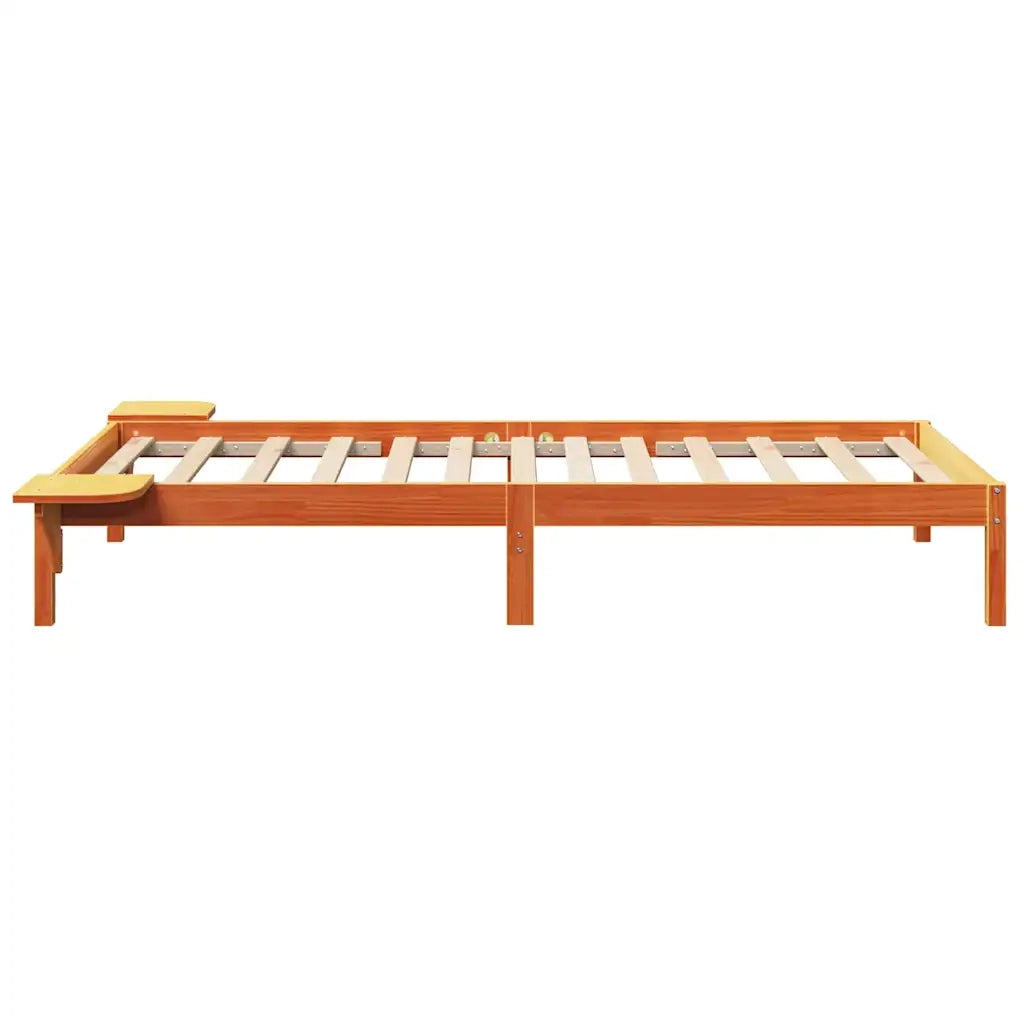 Struttura del letto Marrone cerato 90 x 190 cm Pino massello 873213