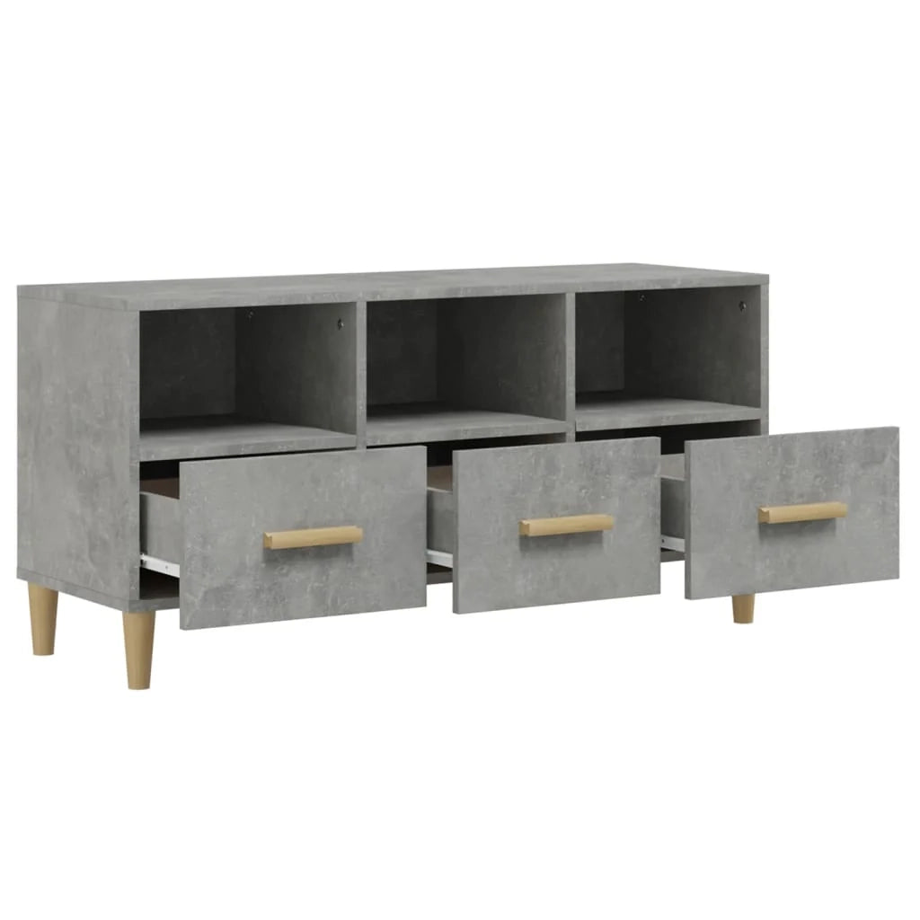 Mobile TV multimediale mensola TV credenza TV sala da pranzo soggiorno camera da letto 102 x 36 x 50 cm legno ingegnerizzato grigio 02_0025596