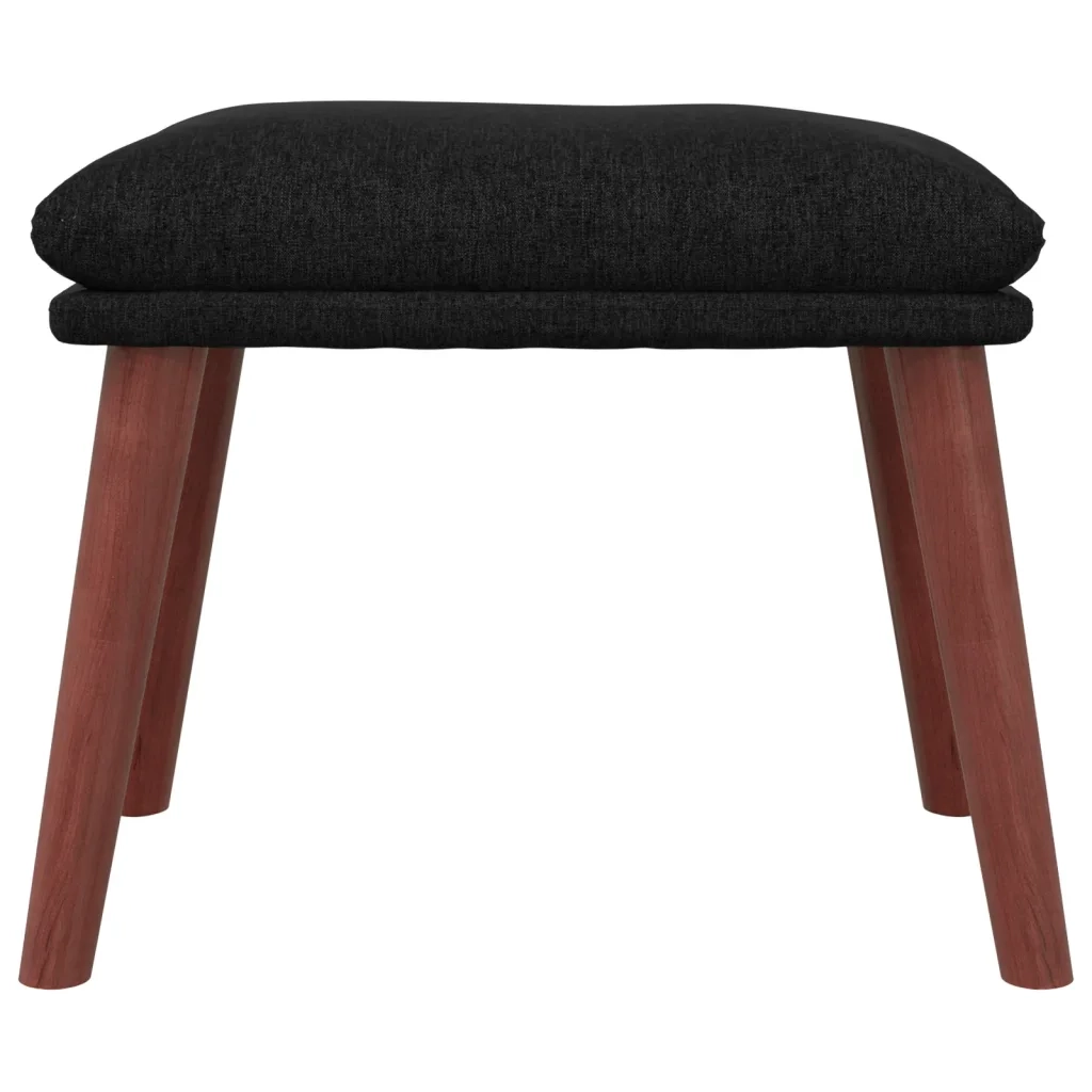 Poltrona Relax con Poggiapiedi Nera in Tessuto cod mxl 14200