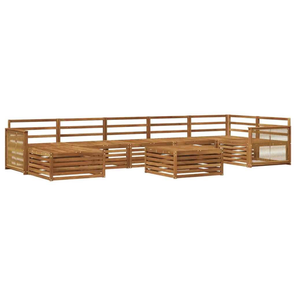 Set di divani da esterno 8 pz Naturale 3383657