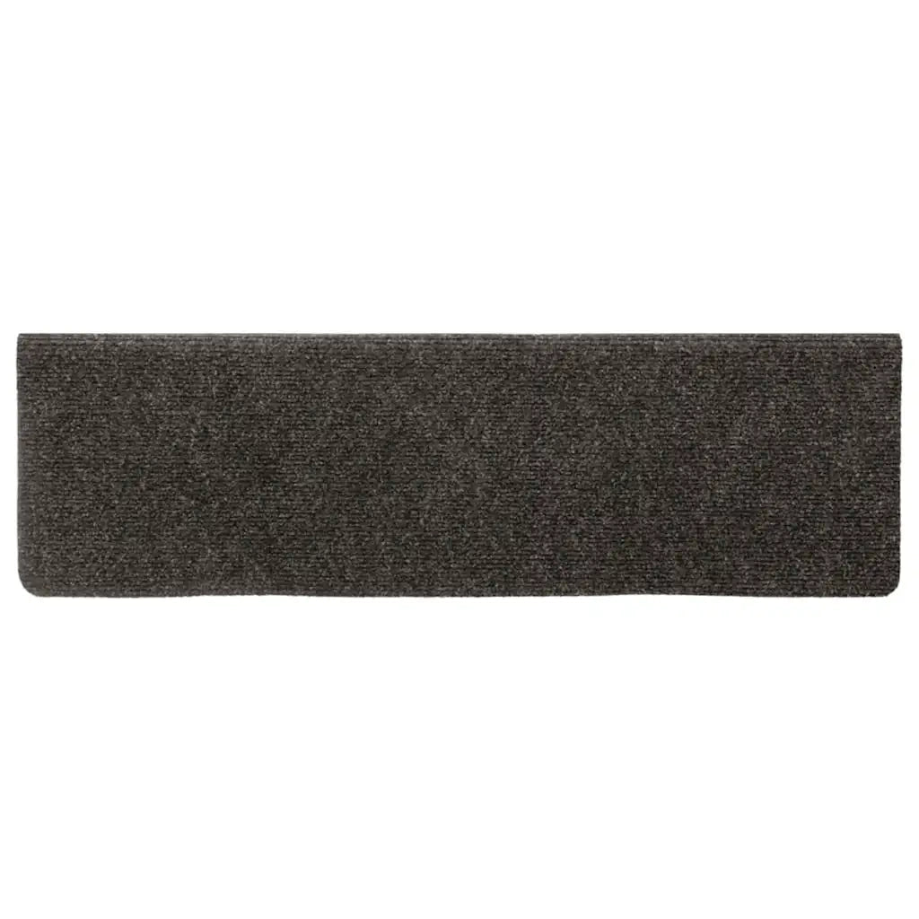 Tappetini per scale autoadesivi 15 pz 65x21x4 cm Antracite Bordo rettangolare 326189