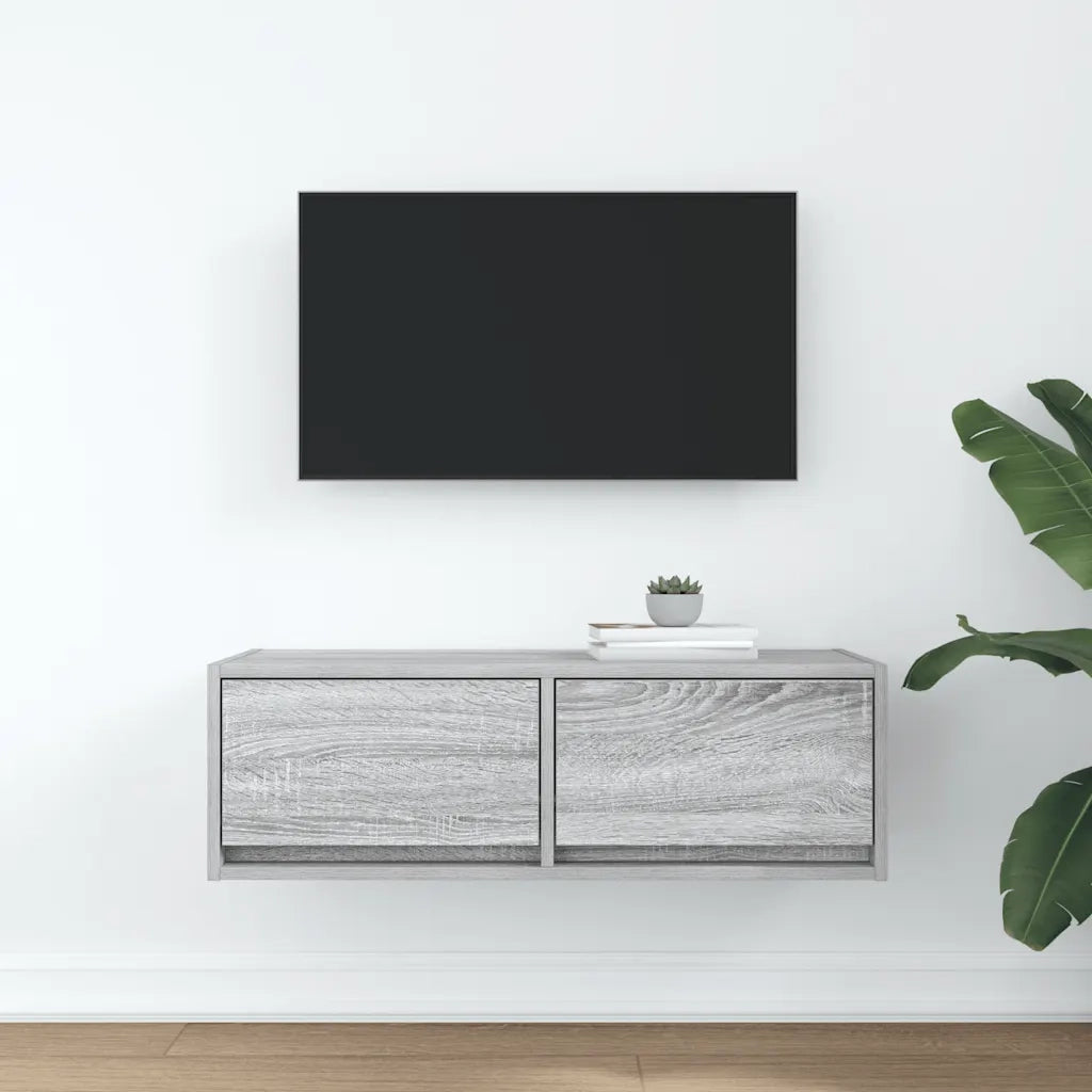 Mobile Porta TV Grigio Sonoma 80x31x25,5 cm Legno Multistrato
