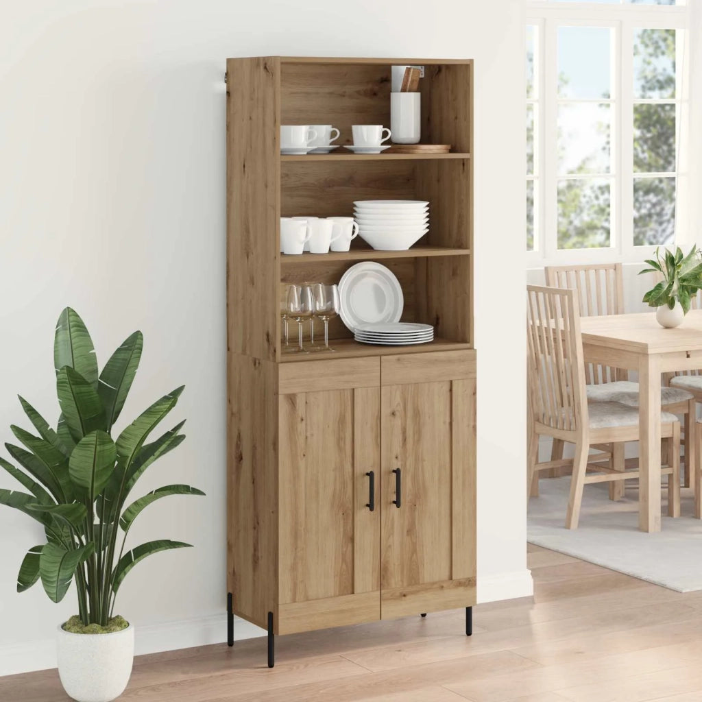 Credenza | Madia | Buffet da pranzo | Armadio da pranzo Rovere artigianale 69,5 x 32,5 x 180 cm