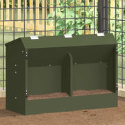 Mangiatore per conigli Verde oliva 64.5 x 25.5 x 45.5 cm