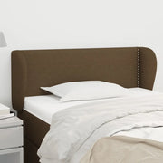 Testiera ad Orecchio-Testata con Orecchie Marrone Scuro 103x23x78/88 cm in Tessuto 899325