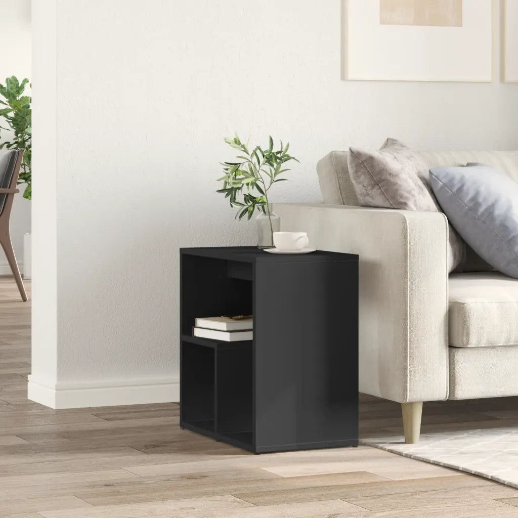 Tavolino | Tavolo laterale Nero 50x30x50 cm in Legno Multistrato