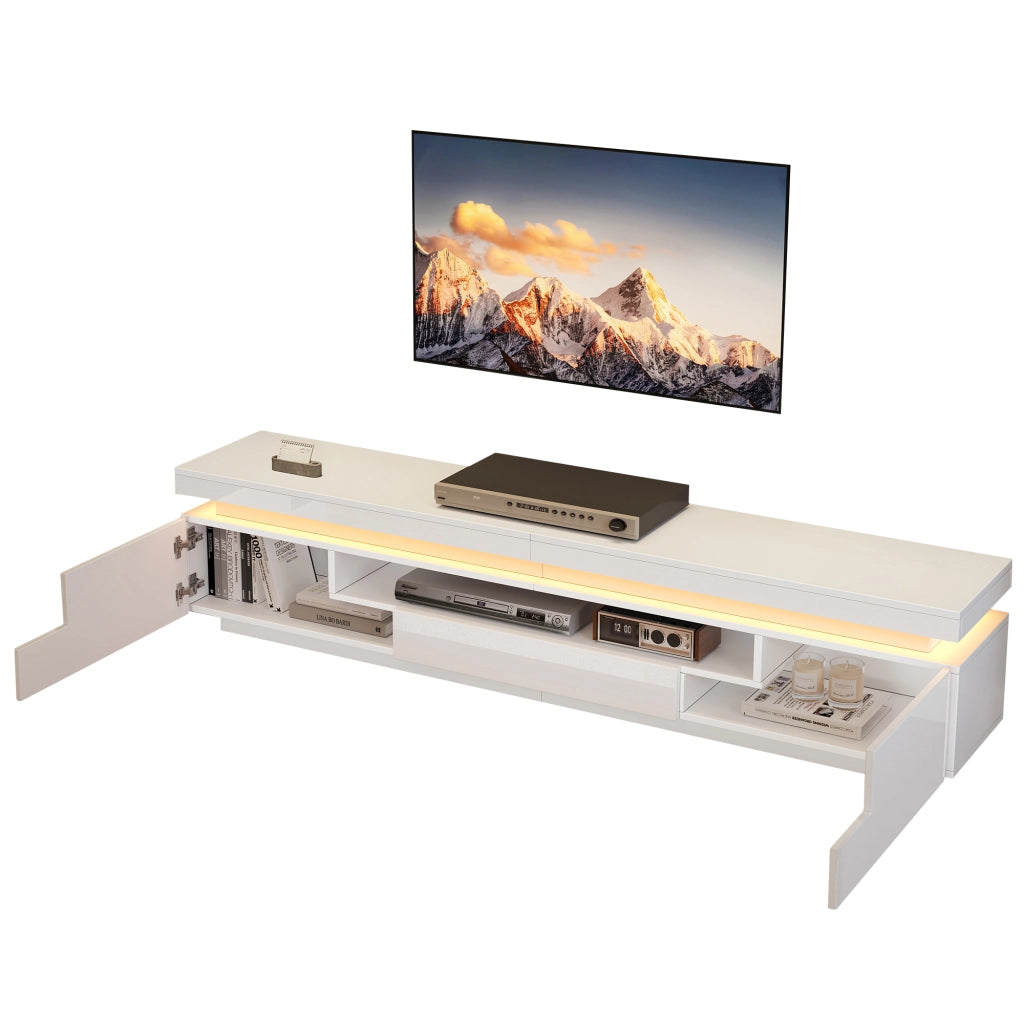 Cassettiera TV bianca in truciolare lunghezza 175 cm