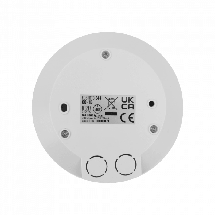 Sensore presenza PIR soffitto bianco 360° IP20 Ecolight