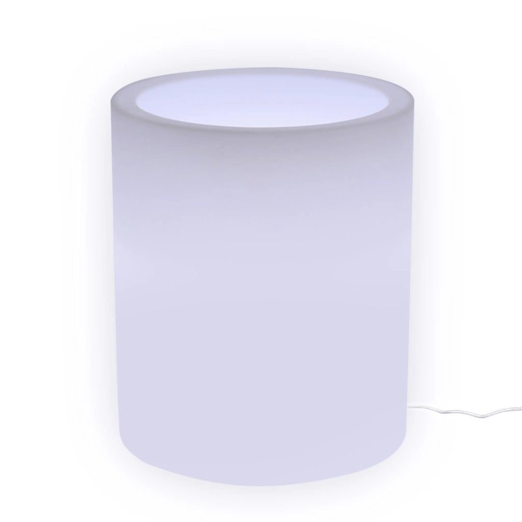 Vaso Luminoso da Esterno 35x42 cm In Polietilene Rose Led Bianco Freddo