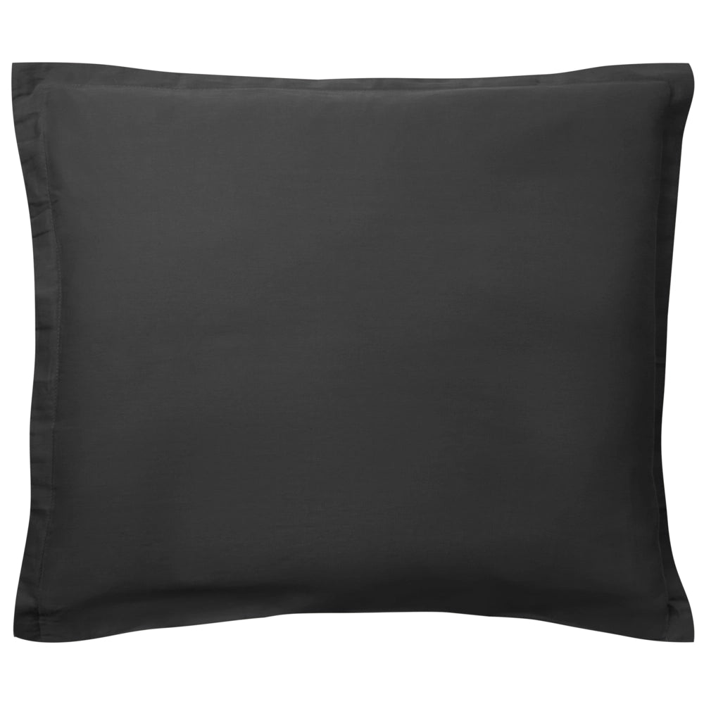 Set copripiumino e federa in cotone satinato nero 150 x 200 cm per una camera da letto moderna