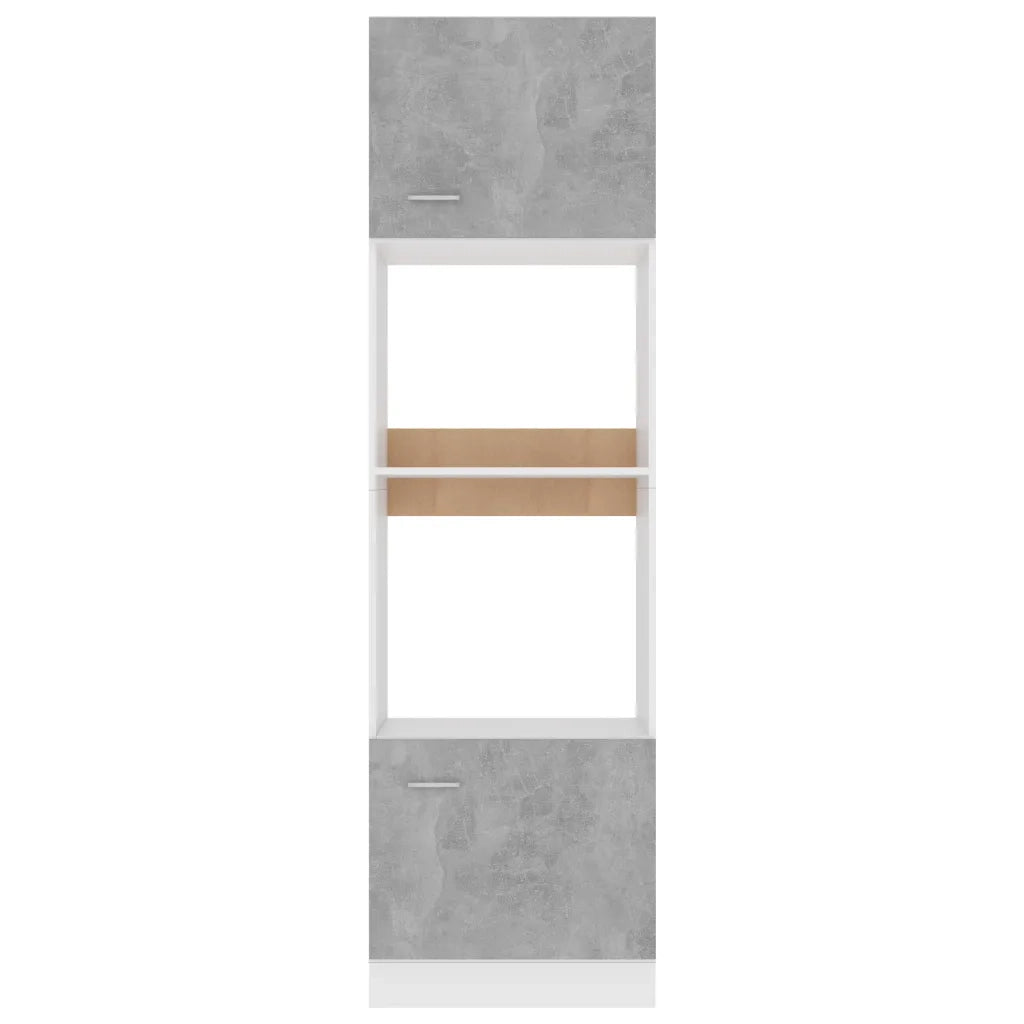 Mobile per Microonde Grigio Cemento 60x57x207 cm Multistrato 802550
