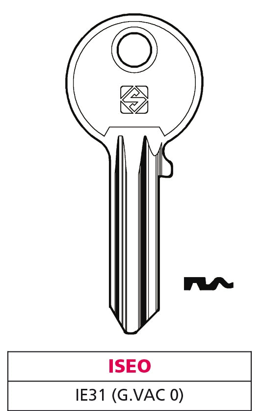 Silca CHIAVE OTTONE IE31 (G. VAC 2) ISEO 20.00 pz