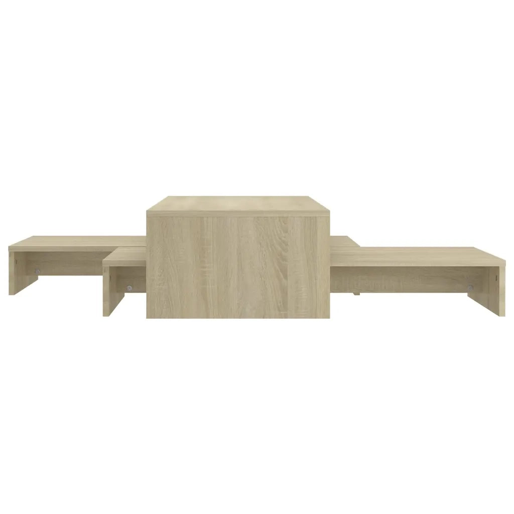 Set Tavolini Estraibili Rovere Sonoma 100x100x26,5 Multistrato 806798