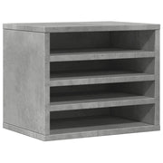 Mobiletto portaoggetti per ufficio 36 x 26 x 29,5 cm grigio cemento 02_0043553