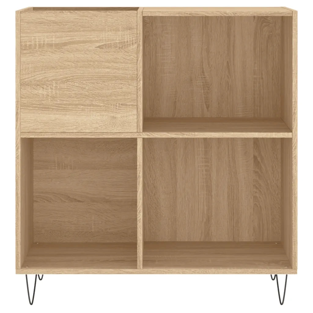 Mobile Porta Dischi Rovere Sonoma 84,5x38x89 Legno Multistrato 831775