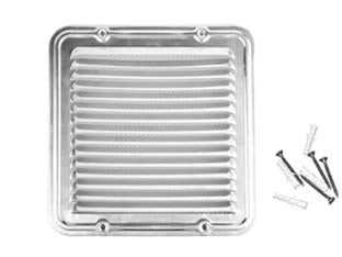 GRIGLIA AERAZIONE QUADRATA IN ALLUMINIO- - cm.14x14 - 5 pezzi