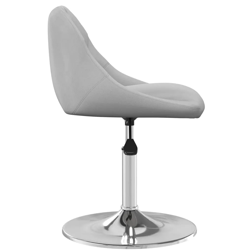 Sedie da Pranzo Girevoli 6 pz Grigio Chiaro in Velluto 3088769