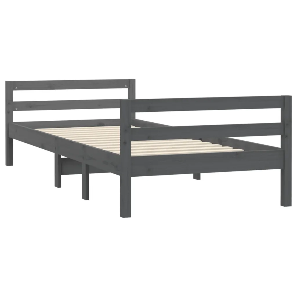 Giroletto Grigio 90x200 cm in Legno Massello di Pino cod mxl 36987