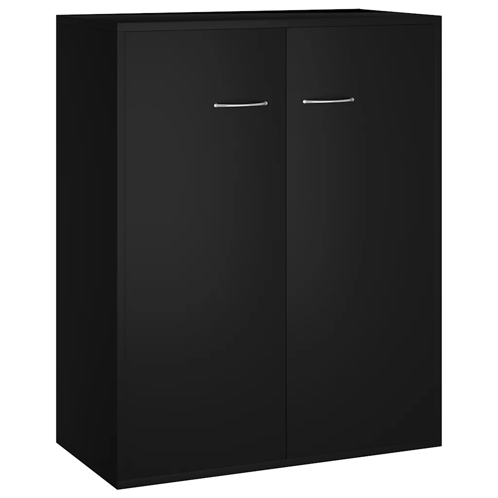 Credenza Nera 60x30x75 cm in Legno Multistrato 800730