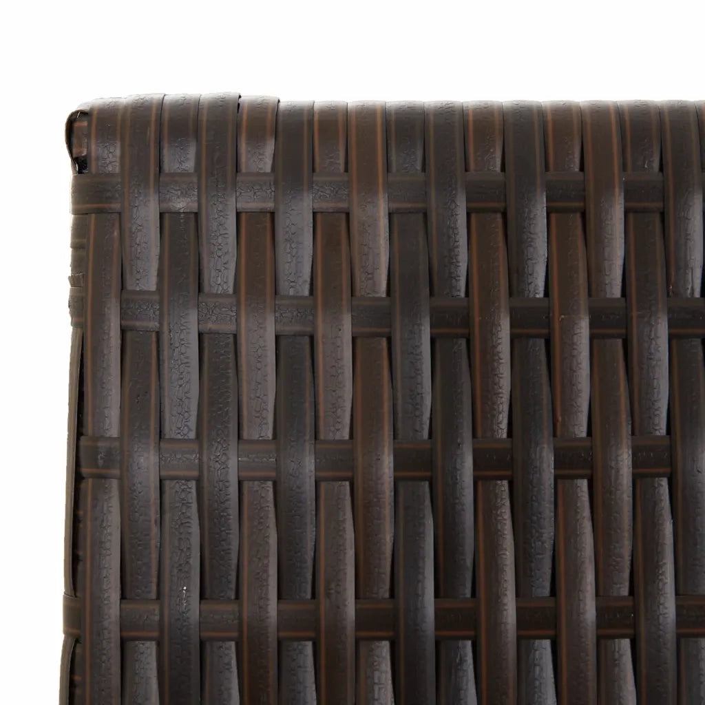 Divisorio per Ambienti | Divider per stanze | Paravento a 6 Pannelli Marrone in Polyrattan
