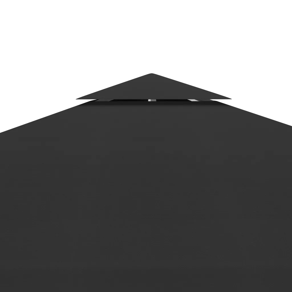 Copertura Superiore per Gazebo a 2 Strati 310 g/m² 3x3 m Nera 312072