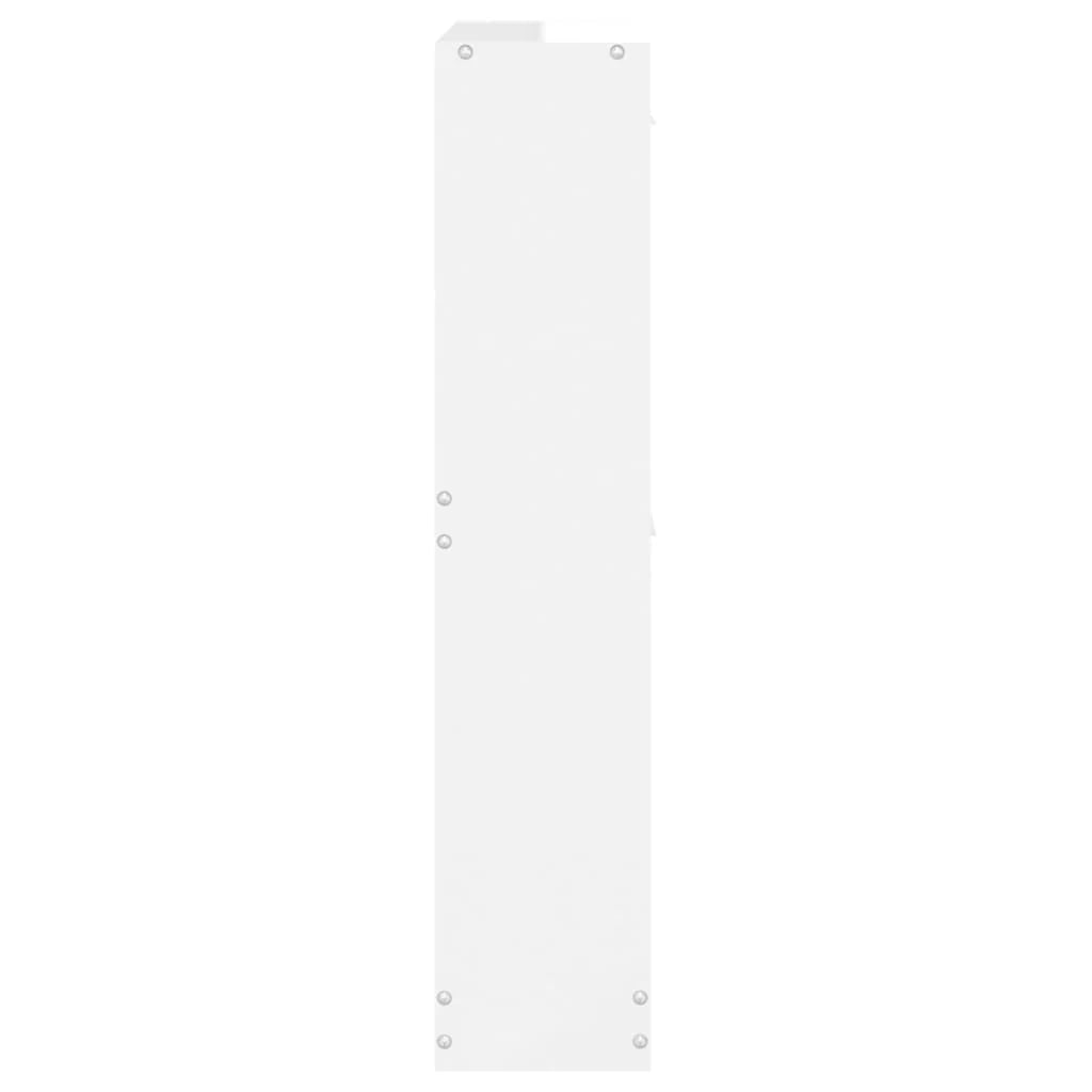 Scarpiera mobile contenitore per scarpe mobile per ingresso/corridoio/soggiorno finitura lucida 59 x 17 x 81 cm legno ingegnerizzato bianco 02_0021308