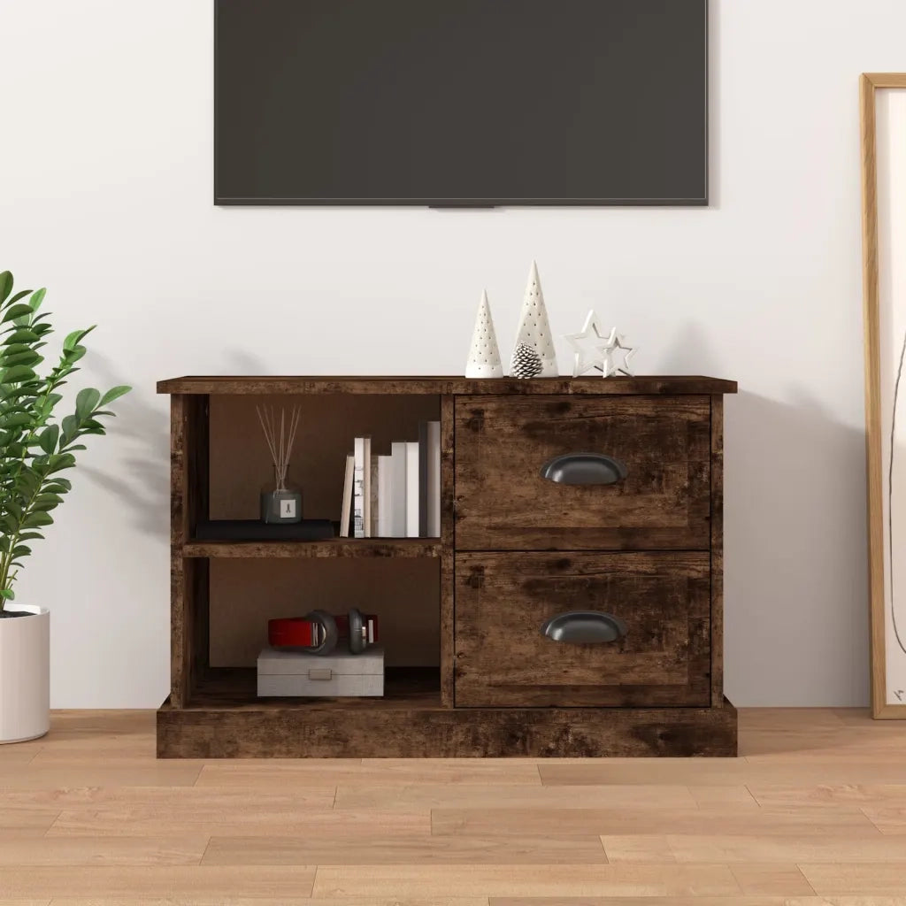 Mobile Porta TV Rovere Fumo 73x35,5x47,5 cm Legno Multistrato 816173
