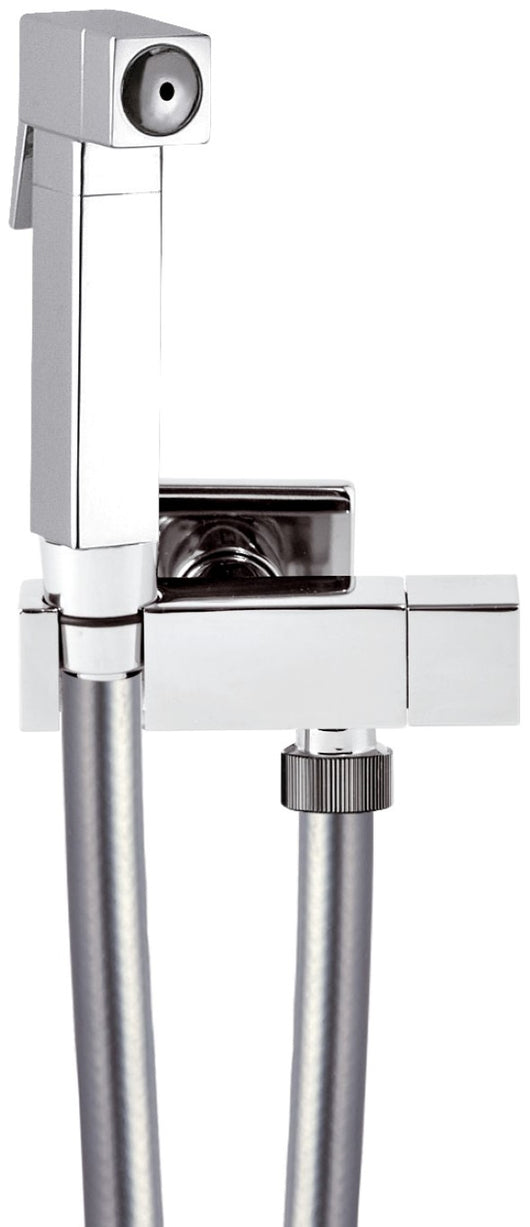 Set idroscopino composto da: idroscopino rb120 sq, flessibile 80 cm e rubinetto ad angolo sq.