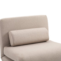 Poltrona Letto Singolo Trasformabile 75x70x75 cm in Tessuto  Beige