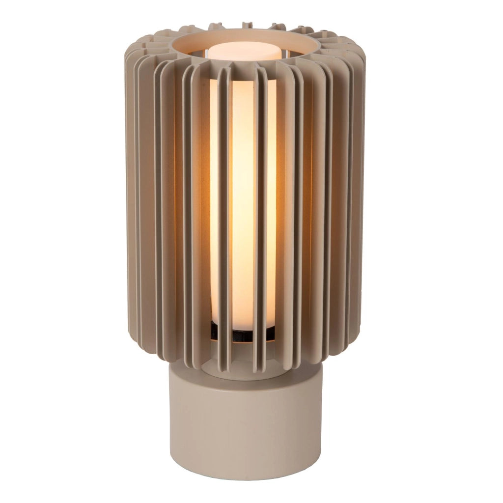 Lampada da tavolo LAMBRES 1xE27 taupe alluminio Lucide