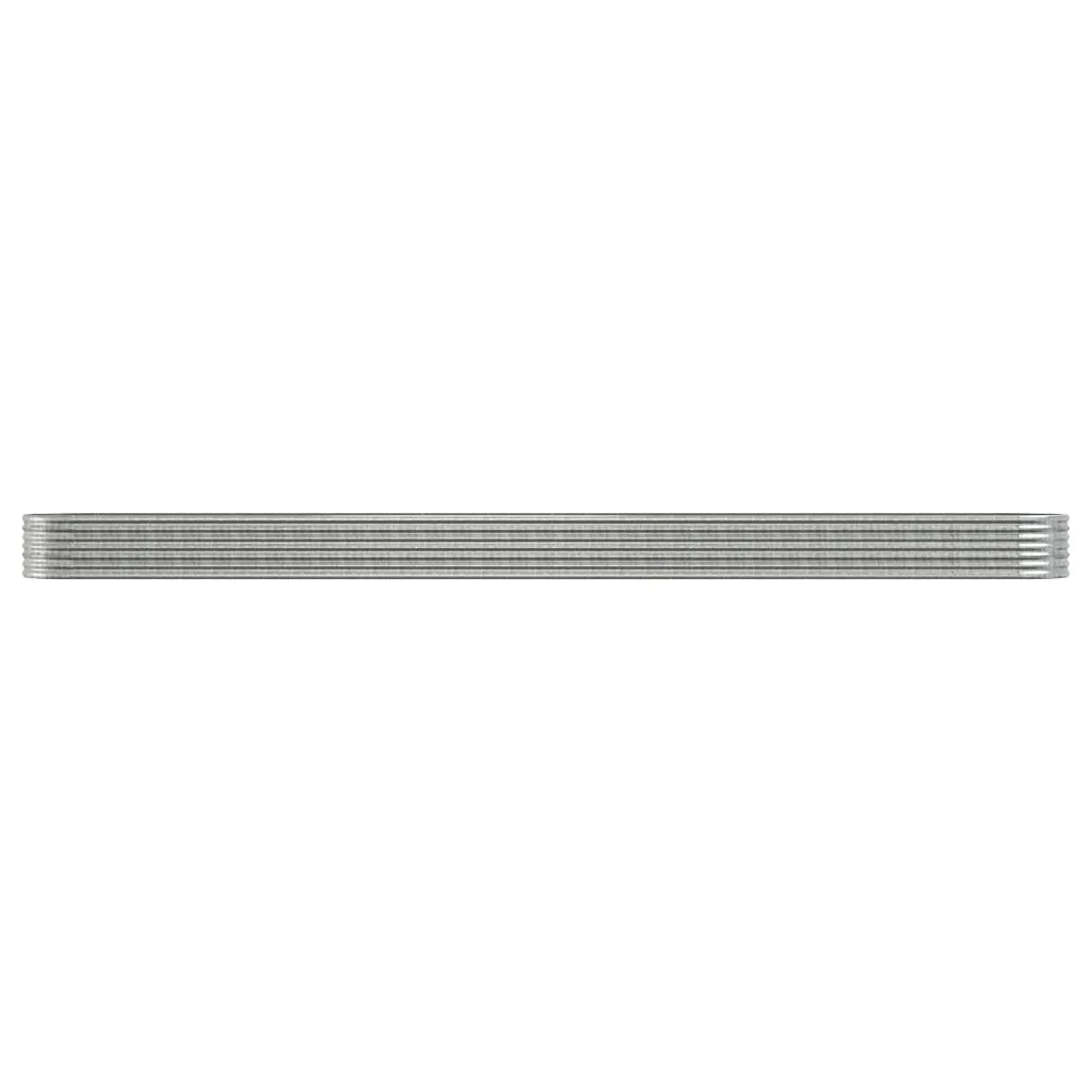 Fioriere | Cassetta per fiori | Letto Giardino Acciaio Zincato 620x80x36cm Argento