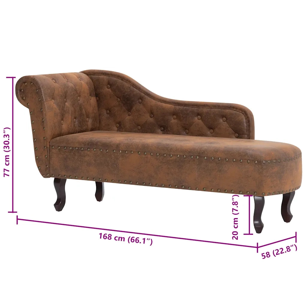 Sdraio Marrone in Pelle Scamosciata Artificiale cod mxl 78460