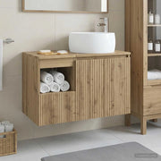 Set di mobili per il bagno 2 pz Rovere Artigianale 3404103