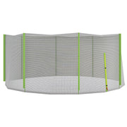Rete di Protezione per Trampolino 8 Pali con Ingresso a Cerniera ¨C zephmum ¨C PE, Nero e Verde, ?366x180 cm