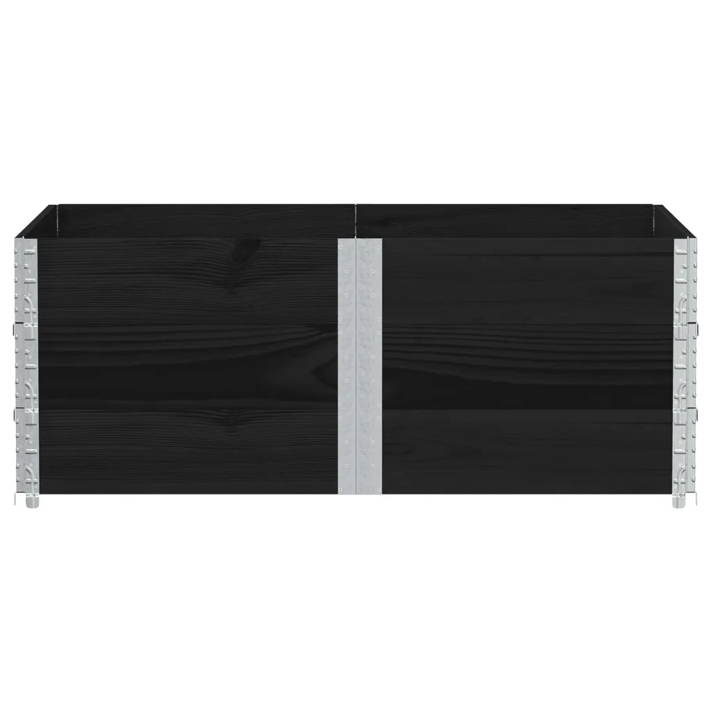 Fioriera da Giardino Nera 150x100 cm in Legno Massello di Pino 3295440