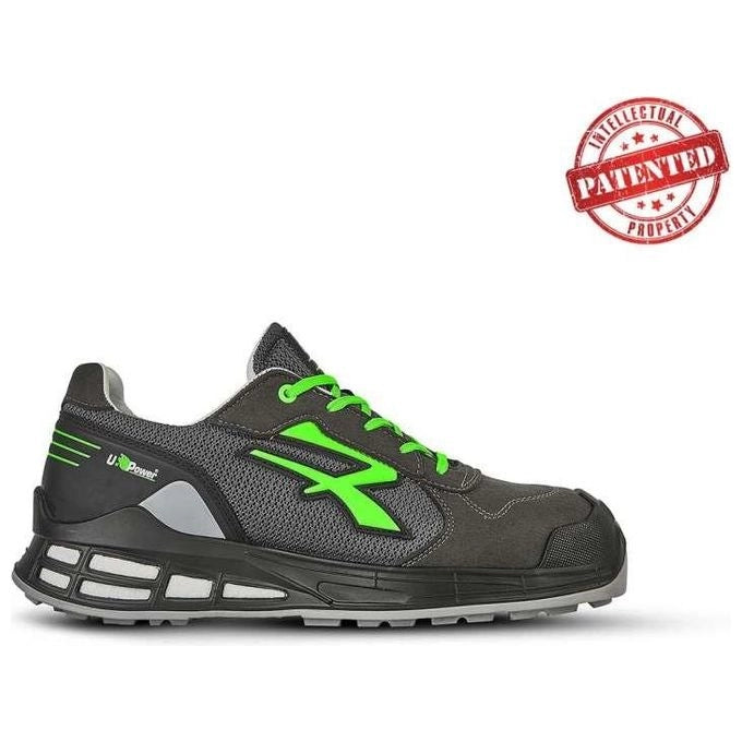 U-Power EGON Scarpe Antinfortunistiche Basse S1P SRC ESD Puntale Alluminio Airtoe Taglia 42 colore Nero Verde