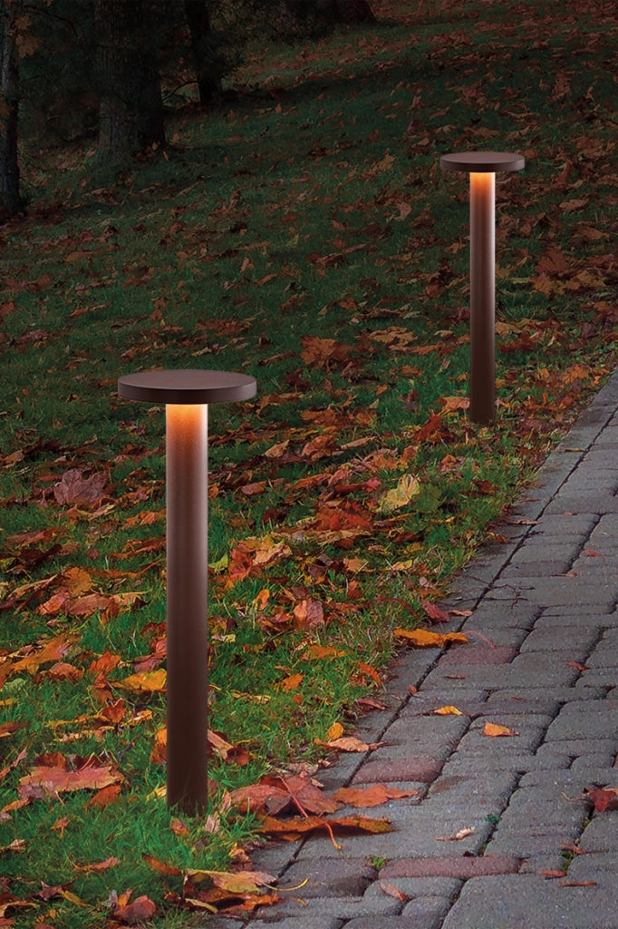 TIBERIO Bollard Led 10W 82° IP65 4000K 20D 45cm in alluminio finitura Verde - Illuminazione da esterno professionale per giardini