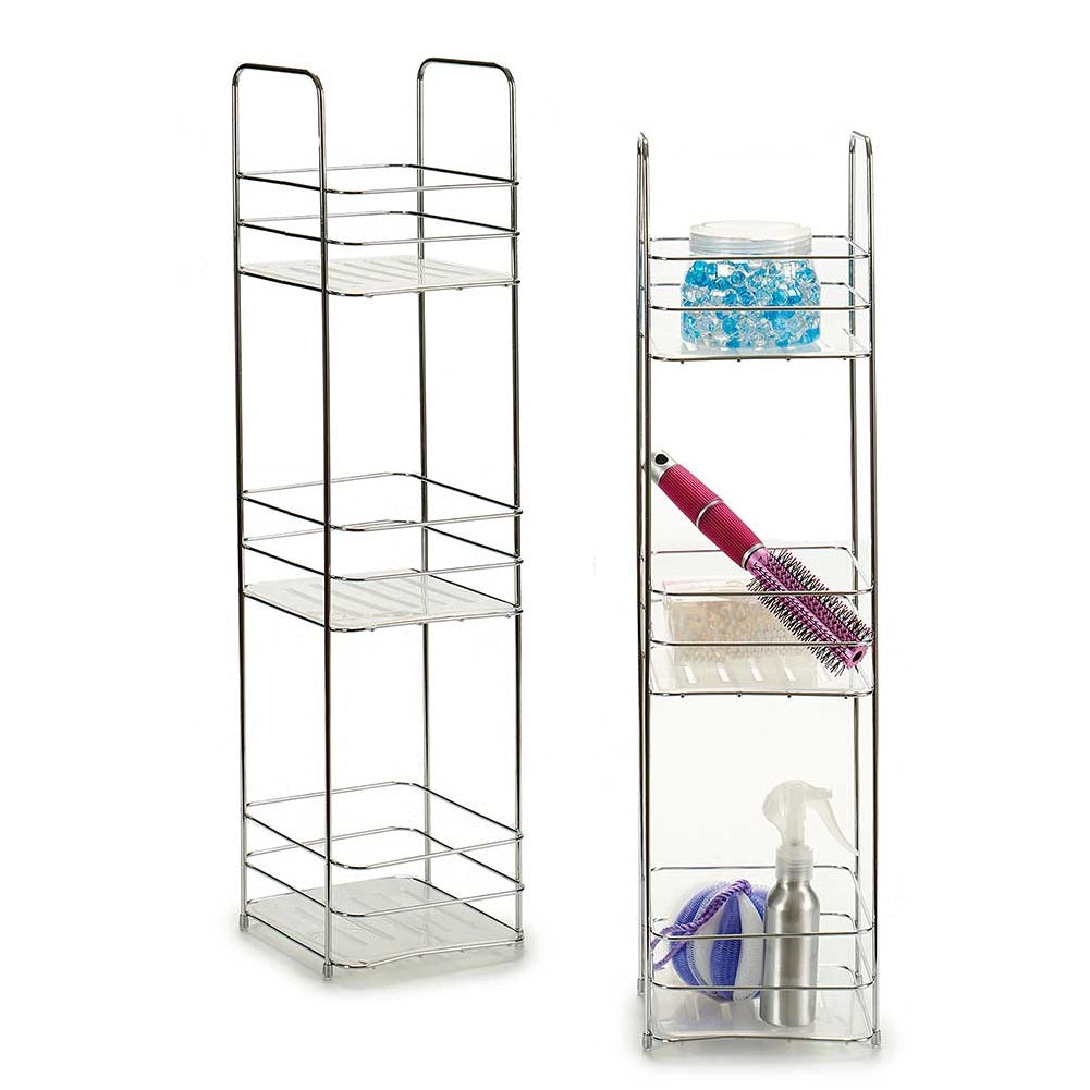 Scaffale da Bagno Porta Tutto in Acciaio 16x16 H 63cm Porta Accessori Doccia Vasca