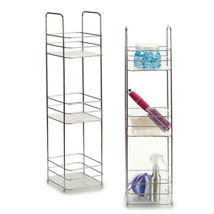 Scaffale da Bagno Porta Tutto in Acciaio 16x16 H 63cm Porta Accessori Doccia Vasca