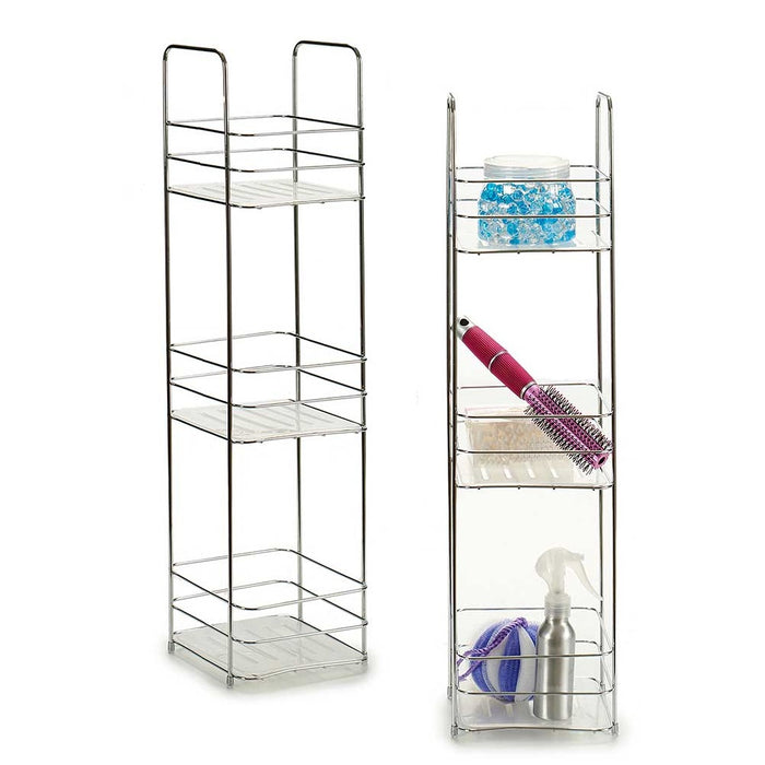 Scaffale da Bagno Porta Tutto in Acciaio 16x16 H 63cm Porta Accessori Doccia Vasca