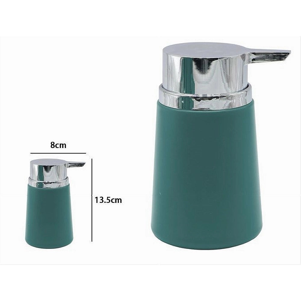 Trade Shop - Dispenser Porta Sapone Liquido Accessori Arredo Da Bagno Verde In Plastica 69982 -