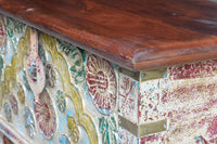 Casssapanca in massello di mango intagliato