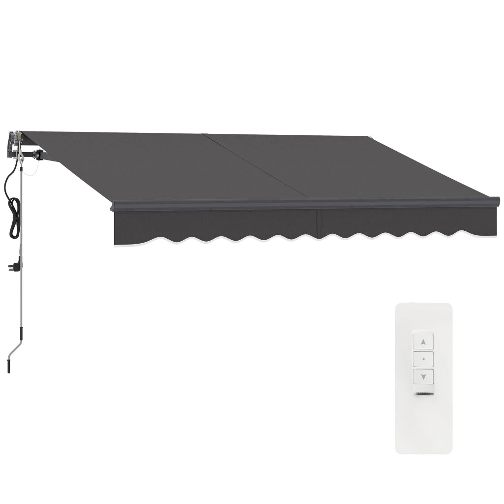 Toldo Retrattile per Giardino e Terrazzo ¨C zephmum ¨C Grigio Scuro 296x250 cm